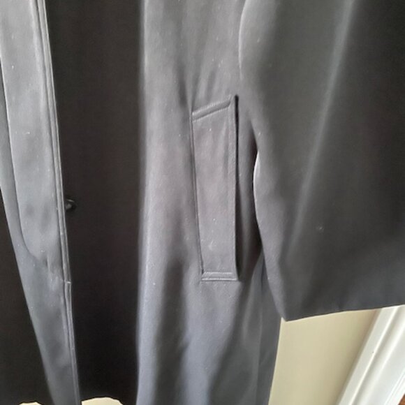 Sequence VTG Black Lined Button Up Trench Coat S 12 V.I.petite with removal hood - Picture 5 of 10